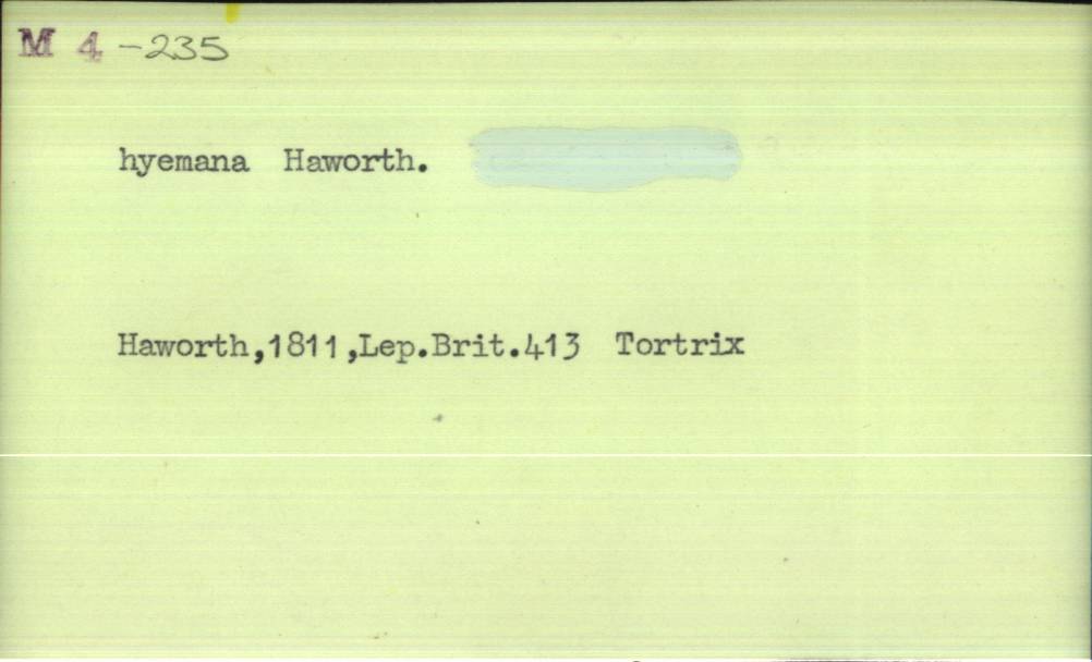 front of card